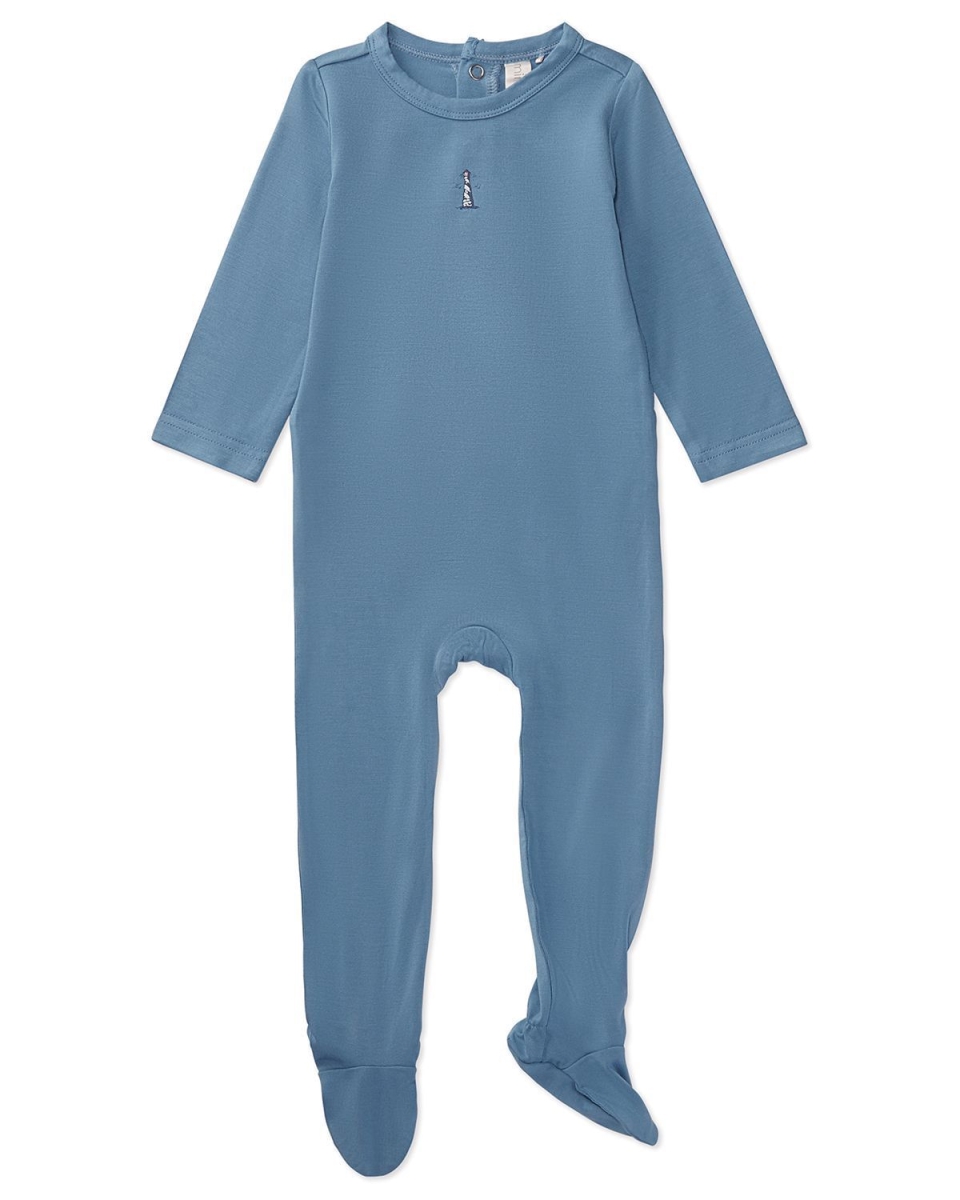 IAA08682-45000-18M Solid Infant Footie with Printed Lighthouse, Blue Bell - 18 Months