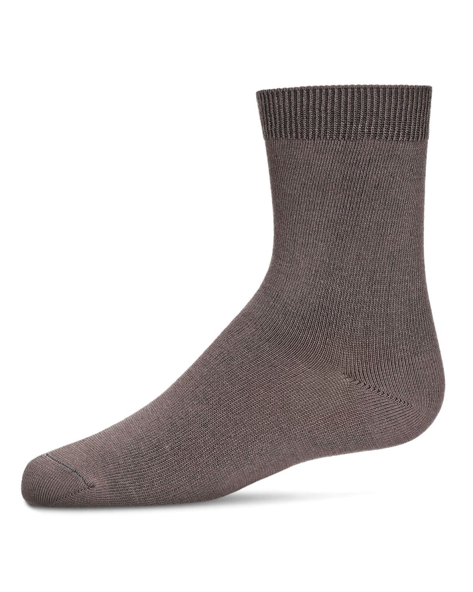 MK-6166-03020-6 Kids Basic Soft Rayon From Bamboo Crew Socks, Clay - Size 6