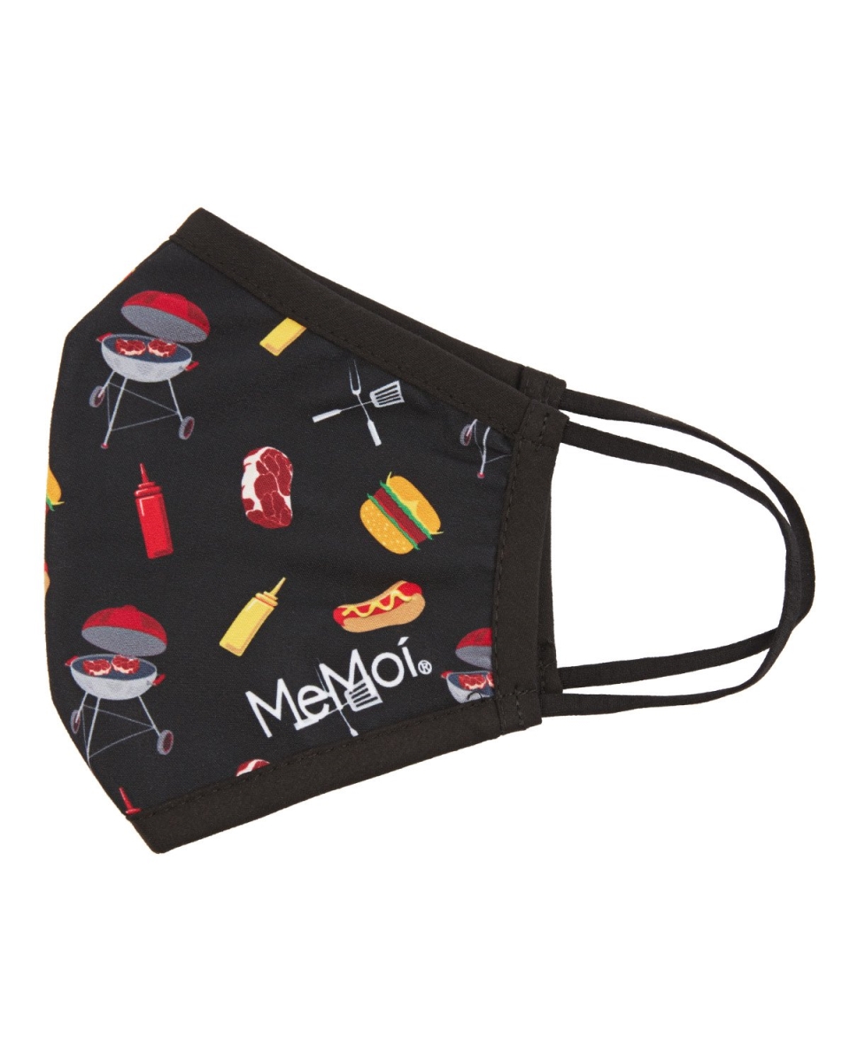 UMH06796-00001-OS BBQ Grilling Fashion Face Covering with 5-Layer Filter Inserts, Black - One size