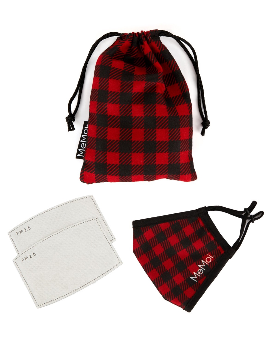 Picture of Memoi UMH06919-99889-KIDOS Unisex Buffalo Plaid Kids Face Covering&#44; Red & Black - KIDOS