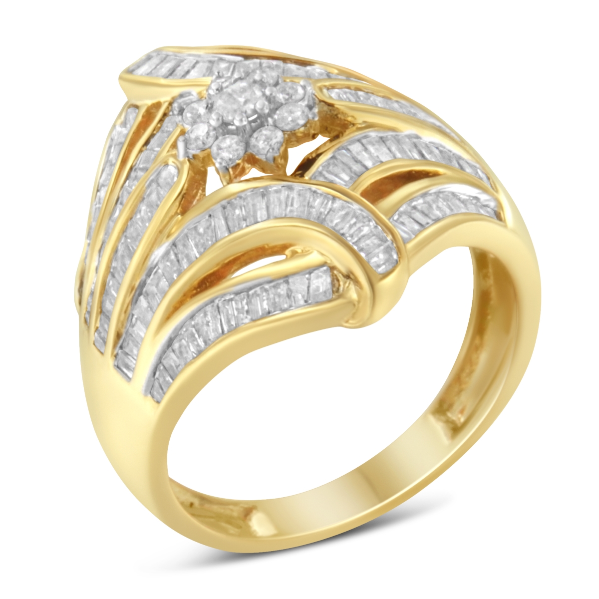 015881R600 10K Yellow Gold Diamond Ring, 1 CTTW - I-J Color - I2-I3 Clarity - Size 6
