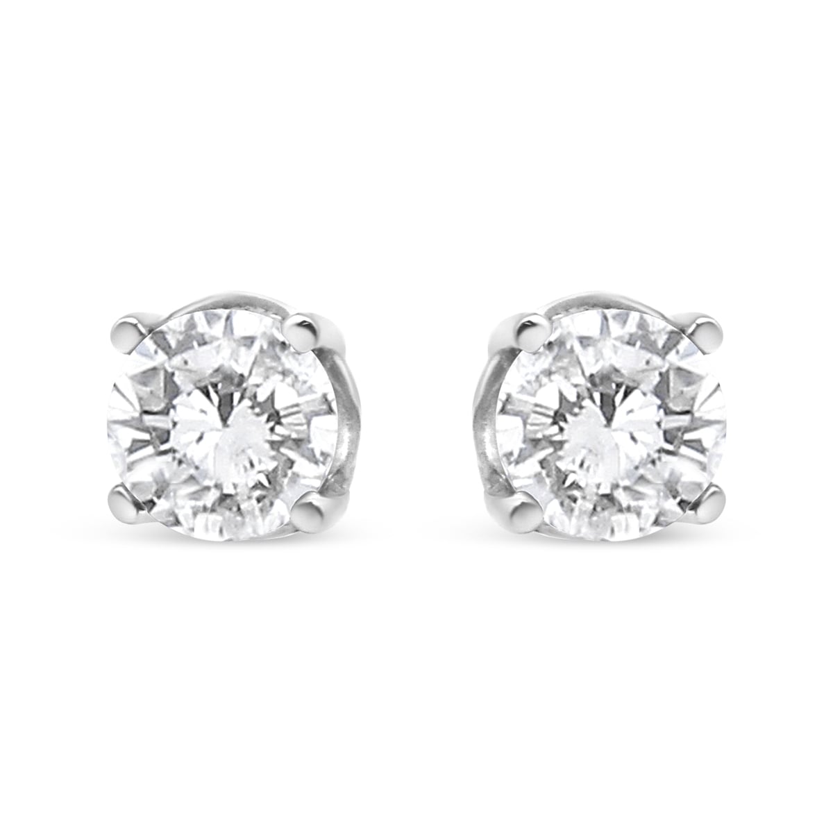 74-4867WLD 14K White Gold 0.75 CTTW Lab Grown Diamond 4-Prong Classic Stud Earrings, F-G Color - VS2-SI1 Clarity
