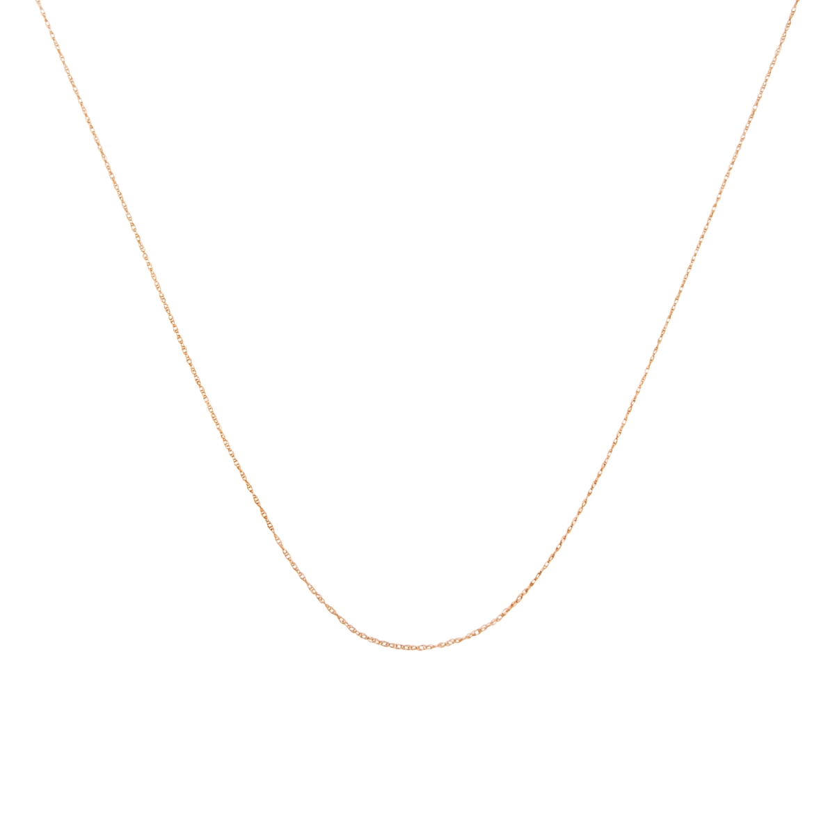 Picture of Infinite Jewels 018048C5RC Solid 10K Rose Gold 0.5 mm Rope Chain Necklace for Unisex Chain - Size 16 in.