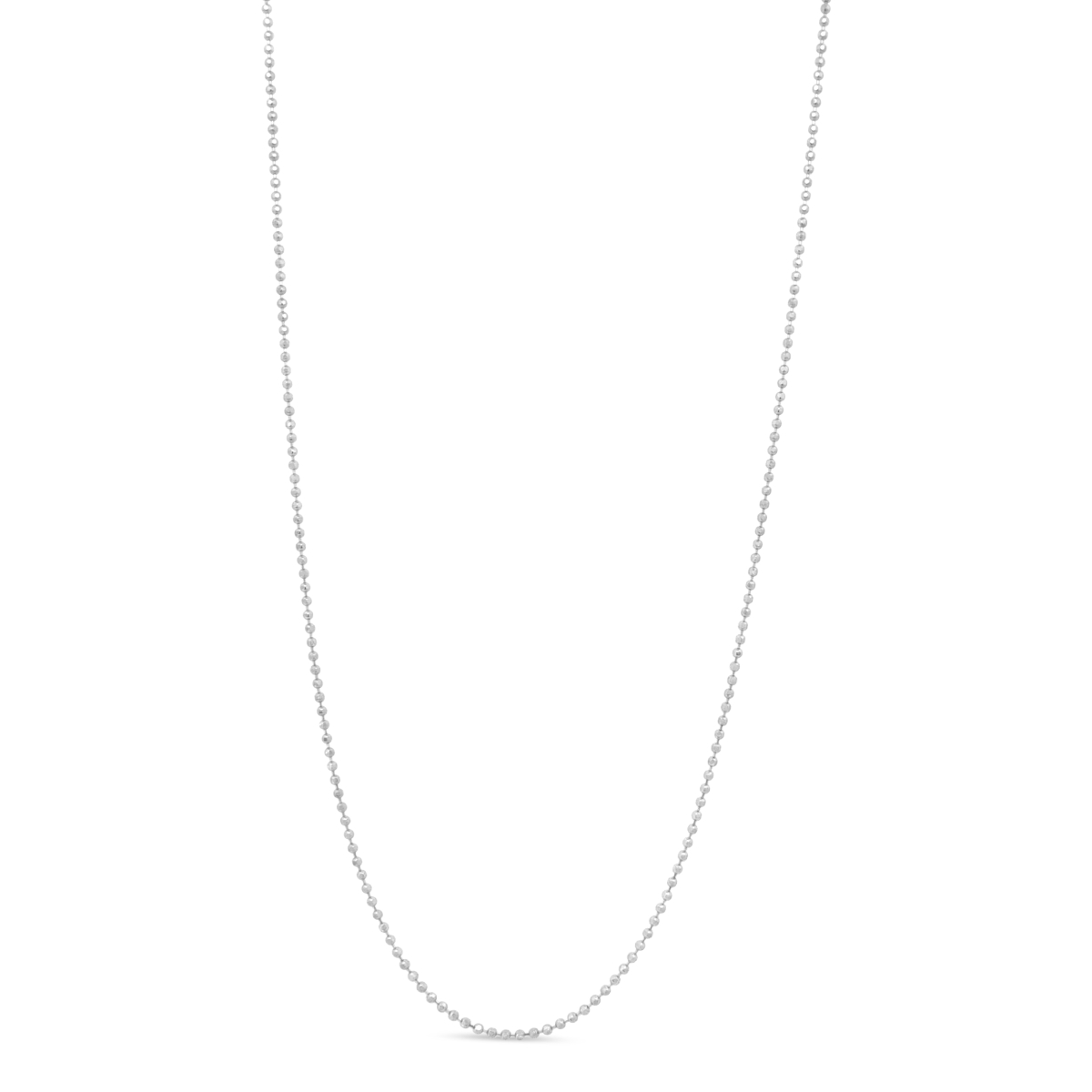 Picture of Infinite Jewels 020366CS54 White .925 Sterling Silver 0.7 mm Slim & Dainty Unisex 18 in. Ball Bead Chain Necklace