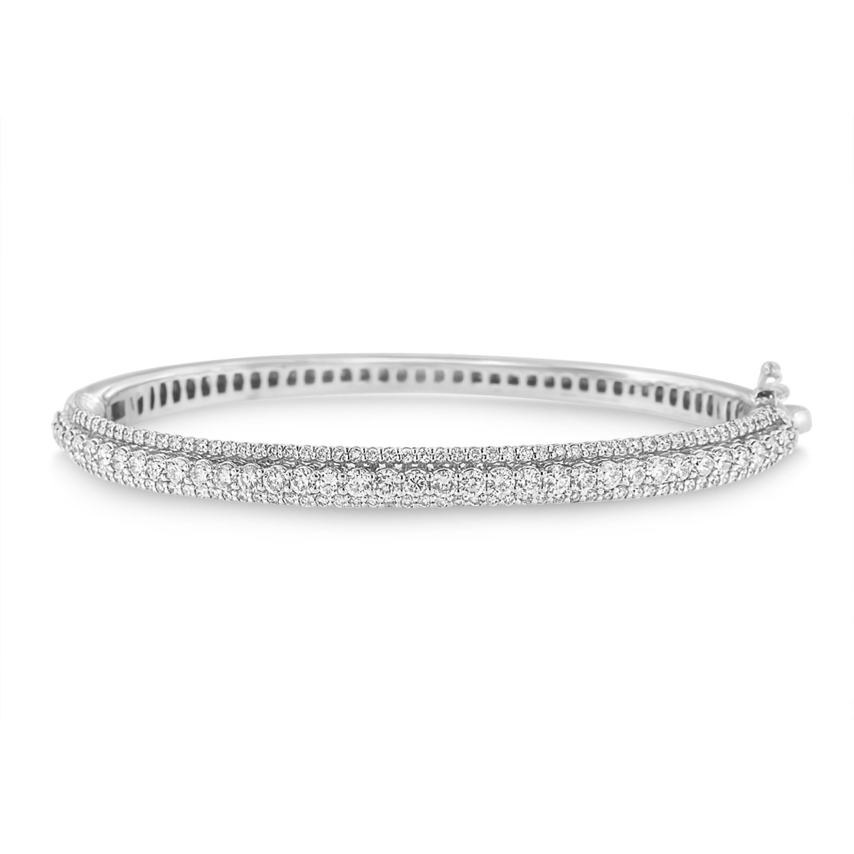 Picture of Infinite Jewels 04-2030WDM 14K White Gold Round-Cut Diamond Bangle&#44; 3 CTTW - H-I Color - SI1-SI2 Clarity