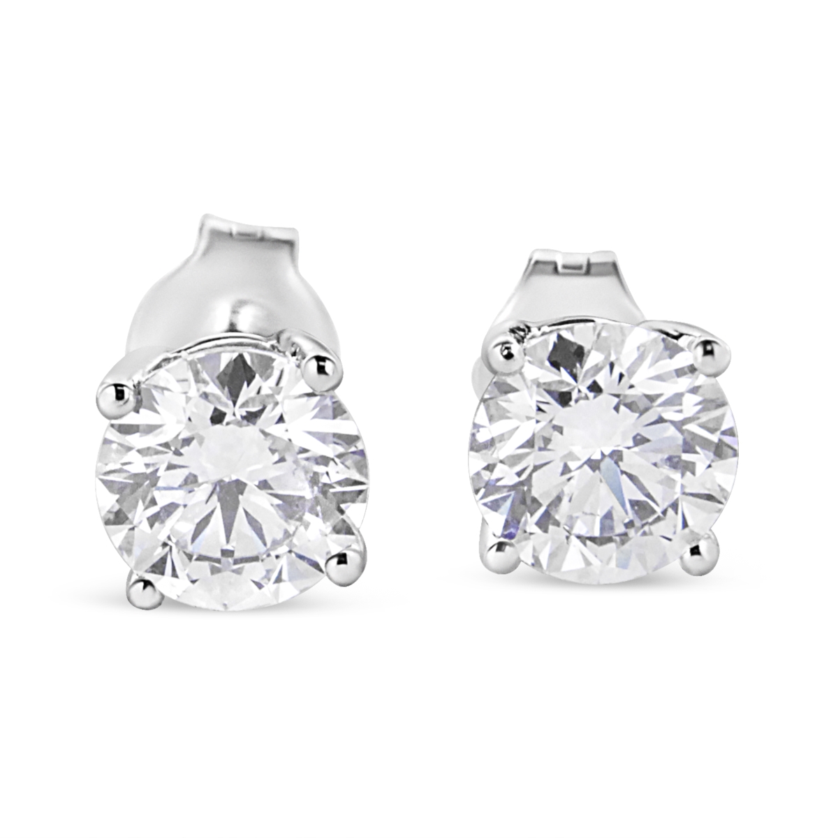 74-7600WLD 14K White Gold 1.75 CTTW Lab Grown Round Brilliant Diamond Solitaire Stud Earring, F-G Color - VS2-SI1 Clarity