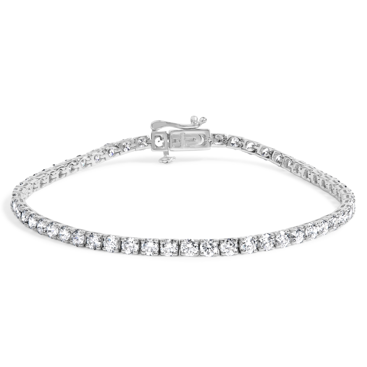 64-8512WLD 7.25 in. 14K White Gold 5.0 CTTW Lab Grown Diamond Tennis Bracelet for Women
