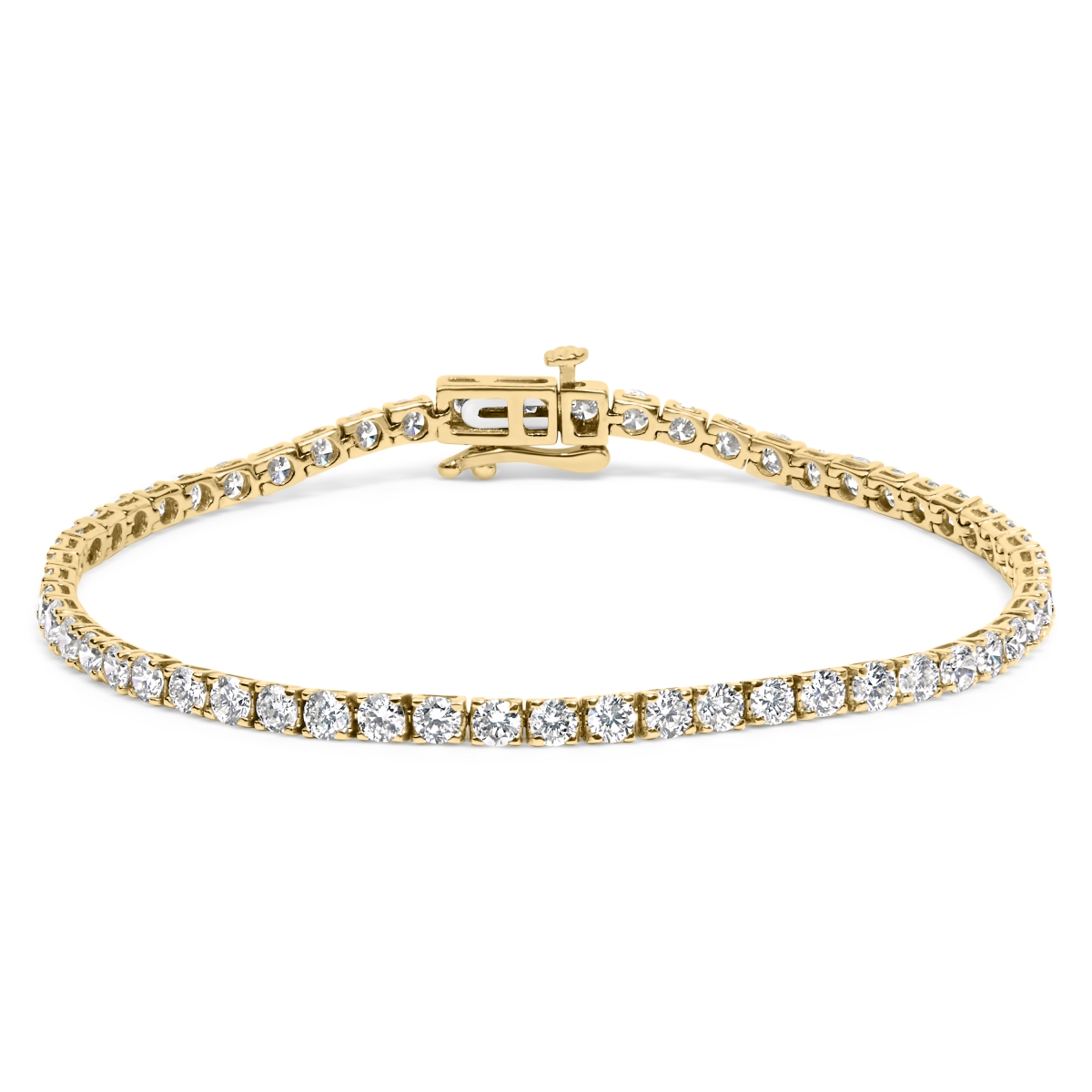 64-8512YLD 7.25 in. 5.0 CTTW 14K Gold Lab Grown Diamond Tennis Bracelet for Women - Yellow
