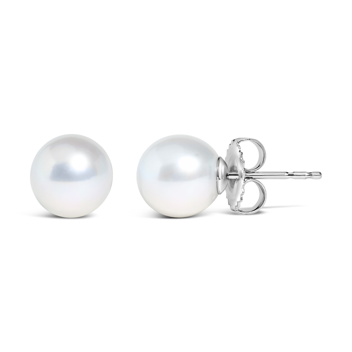 023893EE01 14K White Gold 6.5-7 mm Cultured Freshwater Pearl Solitaire Stud Earrings, White