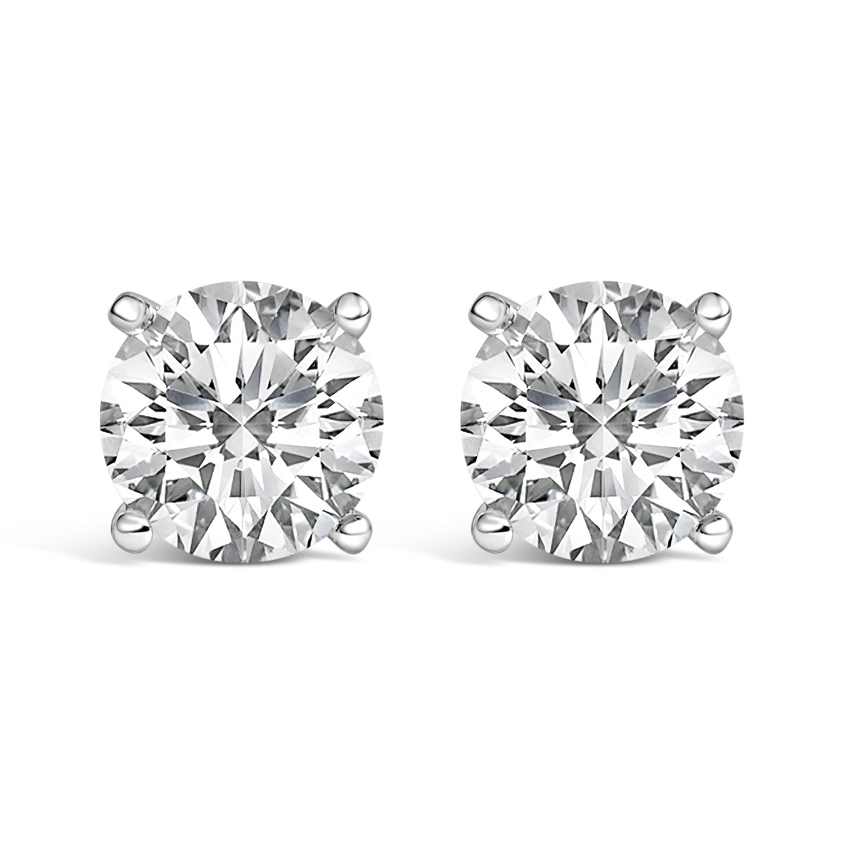 74-7901WLD 14K White Gold 2.5 CTTW Lab Grown Diamond Solitaire Stud Earrings