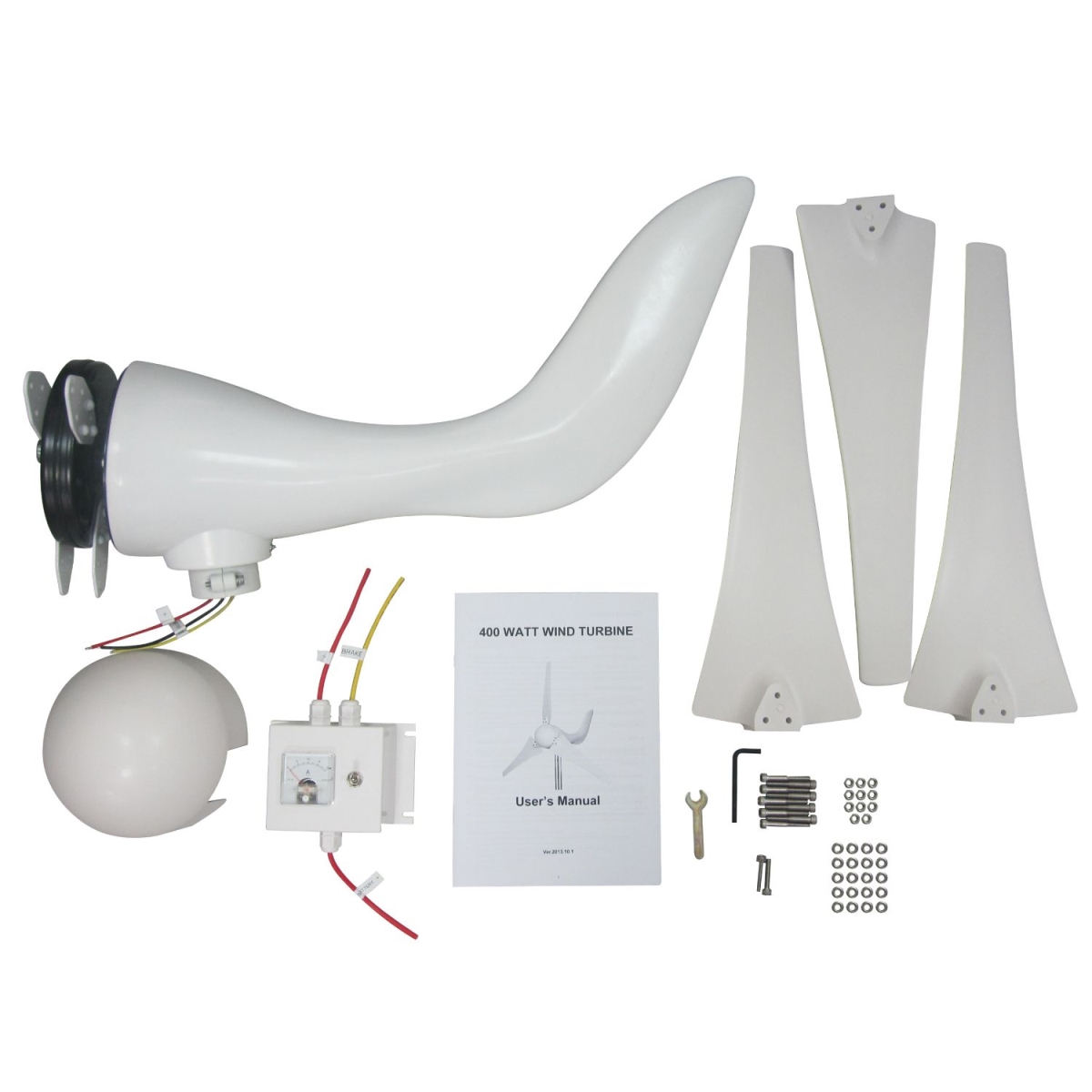 Picture of Automaxx Windmill UB0400S1BL 400W 12V Wind Turbine Generator kit with Bluetooth Controll    Additional Spare Blade Set &amp; Nose Cone.