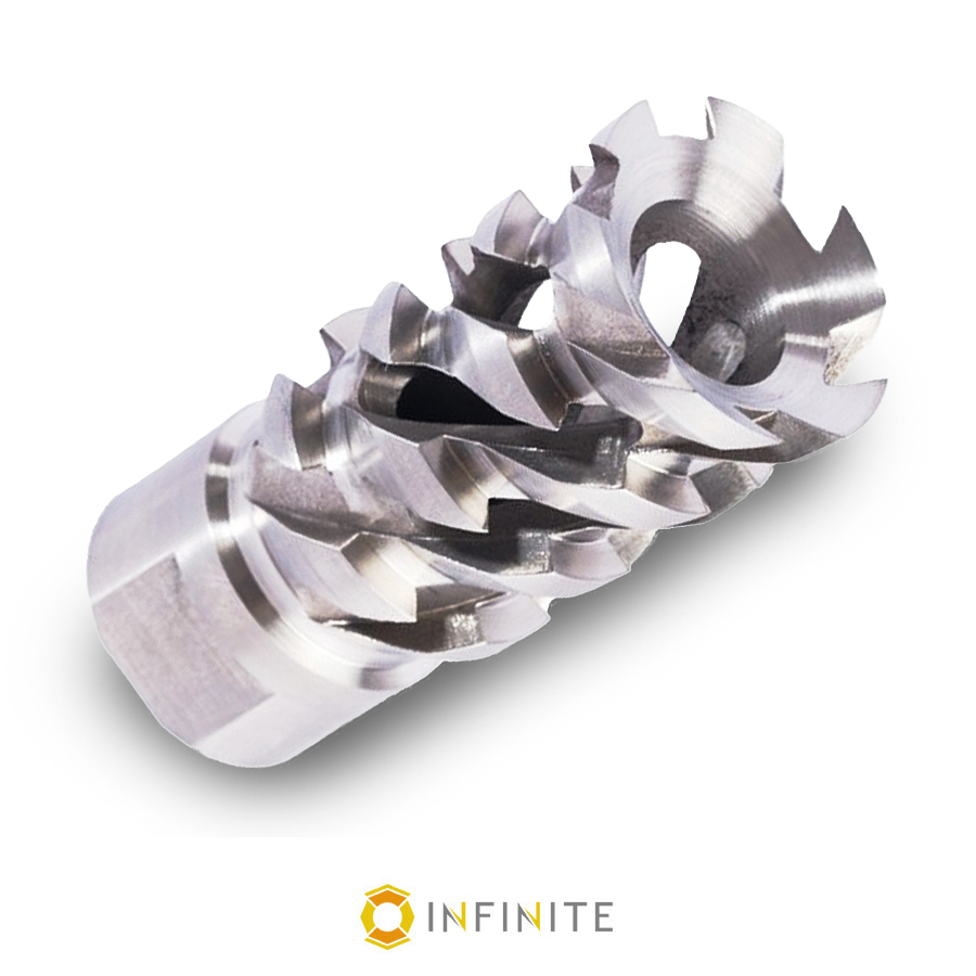 Infinite Product Solutions  0.62 in. 24 Walking Dead Muzzle Brake Device - Stainless Steel