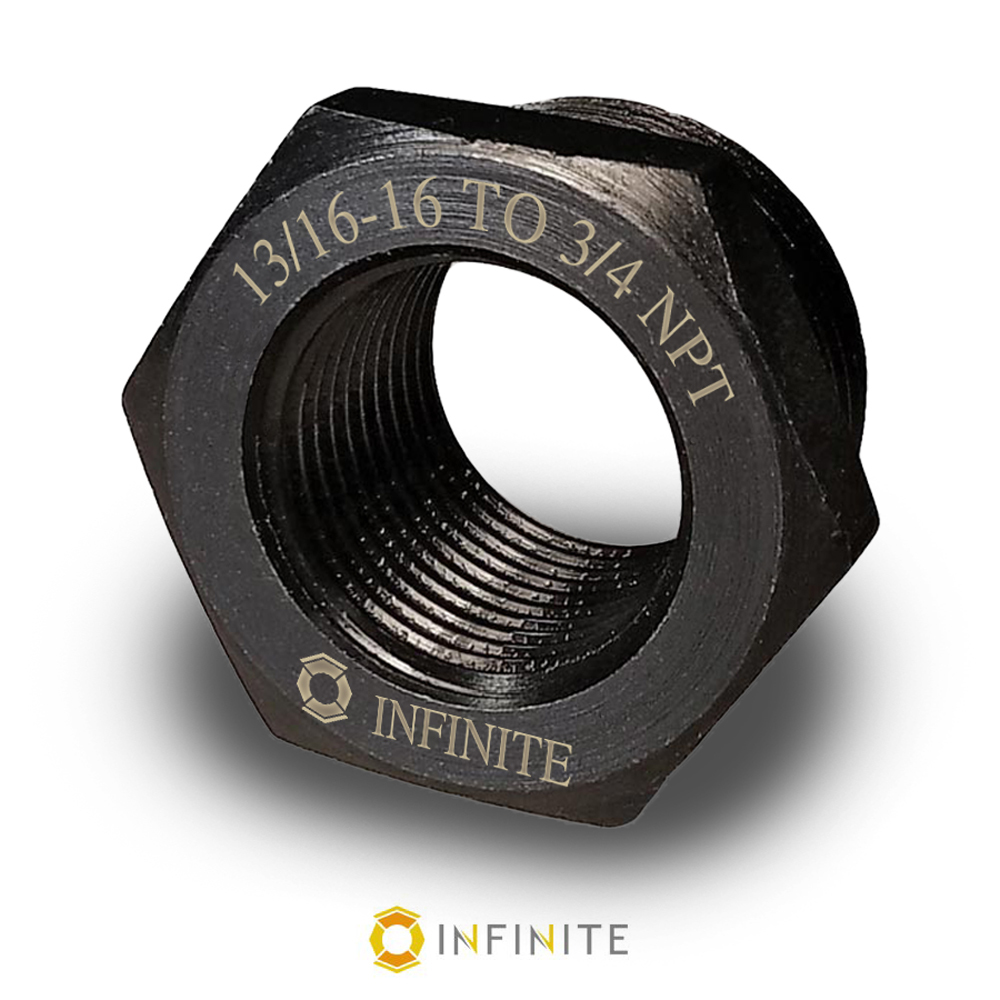 Infinite Product Solutions 1316-34NPT-BS 0.81 in. 16 to .75 National Pipe Thread Steel Adapter