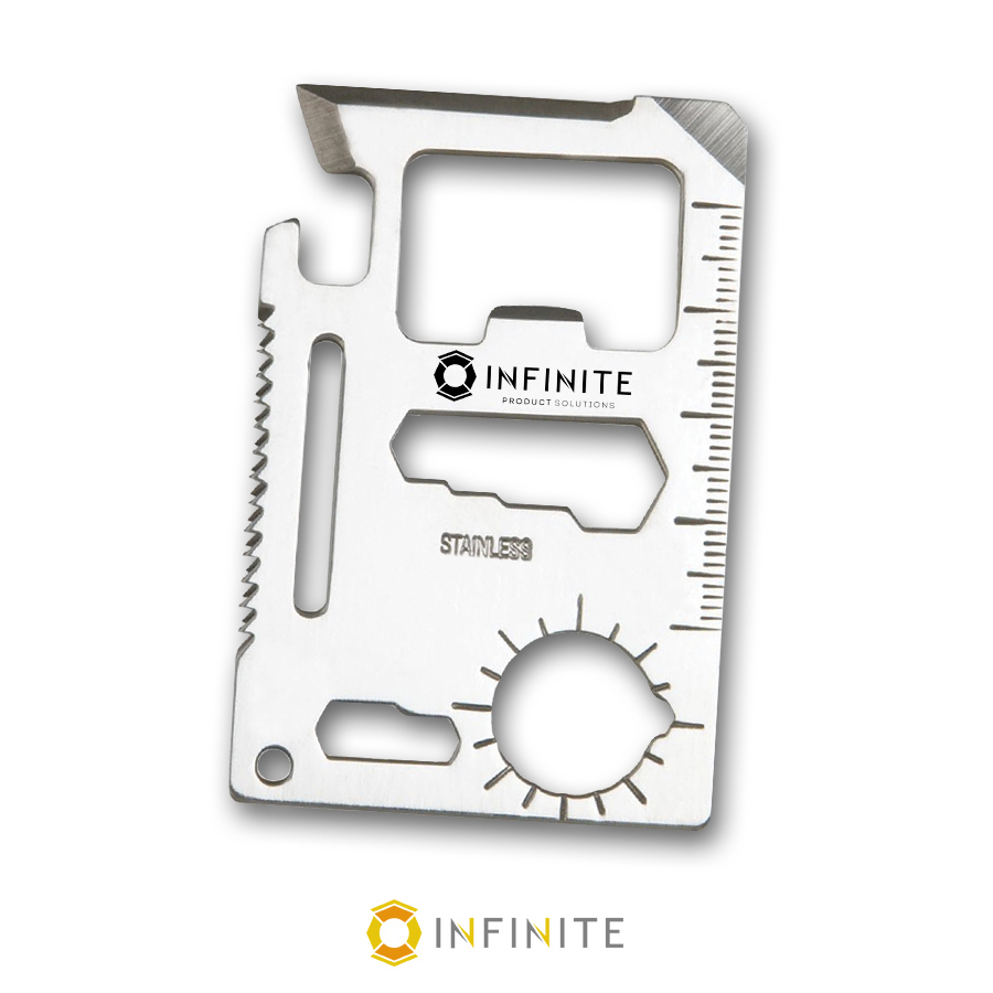 Infinite Product Solutions CCmulti111 Stainless 11 in 1 Multi Tool Card