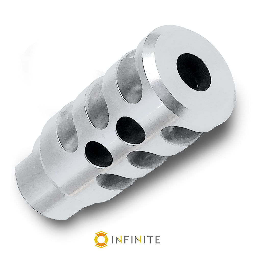 Infinite Product Solutions  14mm x 1 Right Hand X-Treme Muzzle Brake, Stainless Steel