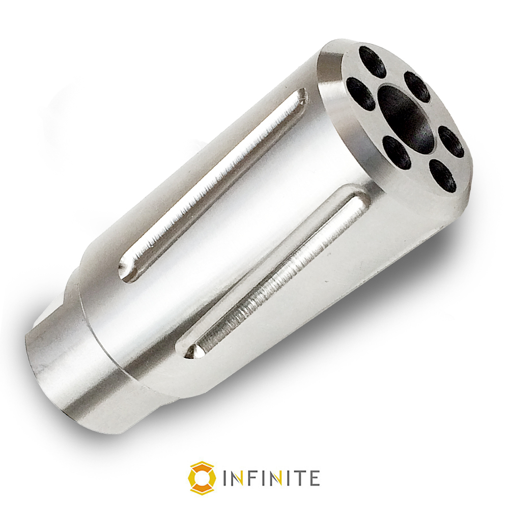 Infinite Product Solutions  14mm x 1 Right Hand Halestorm Muzzle Brake, Stainless Steel