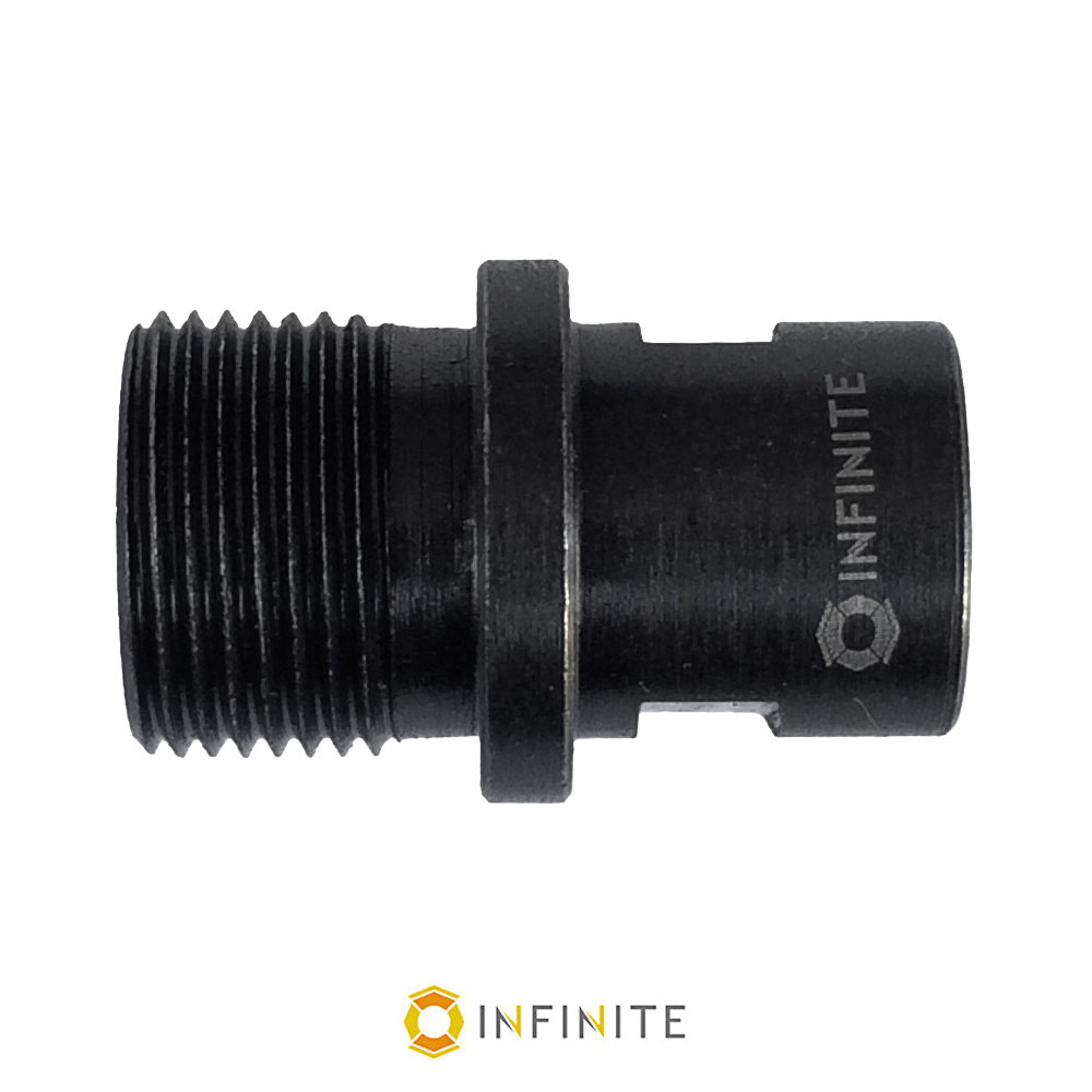 Infinite Product Solutions SR22-1228-BS Ruger SR22 to 0.5 in. 28 Right Hand Thread Steel Adapter, Black