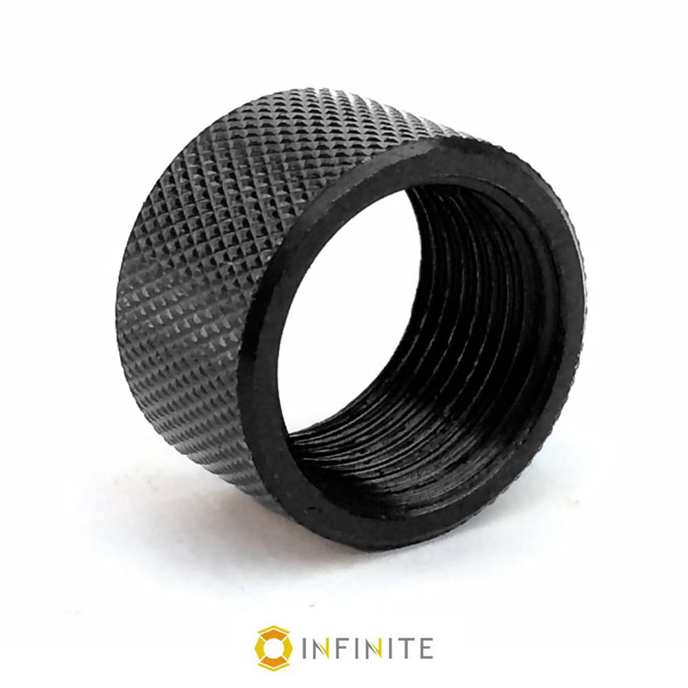 Infinite Product Solutions 3416-TPK 0.75 in. 16 Knurled Thread Protector, Black Steel