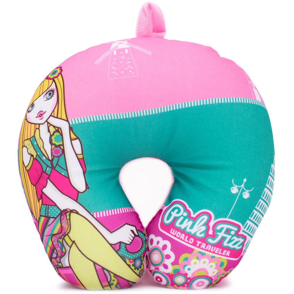 Picture of Naftali TLUPWPFBG Pink Fizz Glamorous Microbeads Travel Neck Pillow for Girls&#44; Lulu