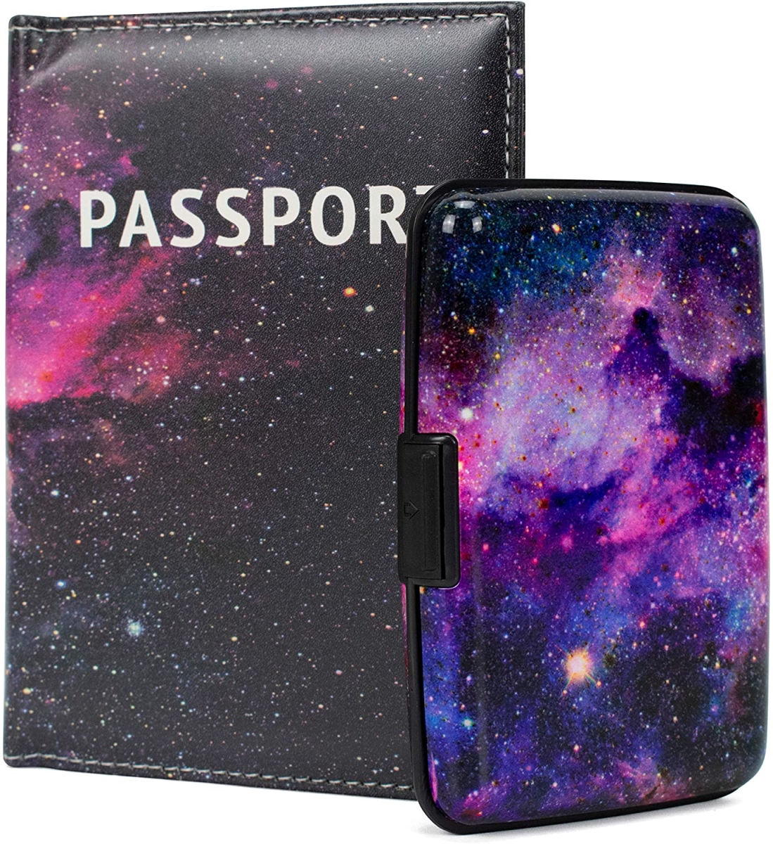 Miami CarryOn RFIDWSGX RFID Protected Wallet and Passport Cover Set (The Galaxy) -  Naftali Inc