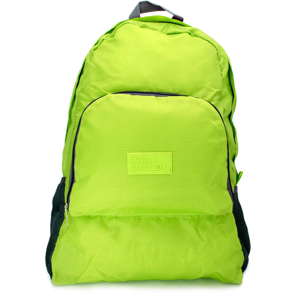 Miami CarryOn  Water-resistant Foldable Backpack/Daypack (Green)