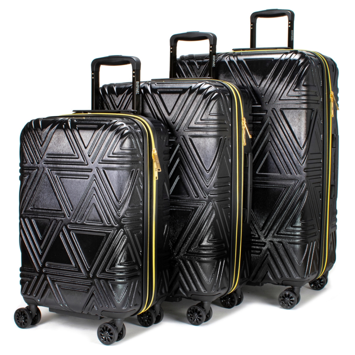 Picture of BADGLEY MISCHKA BMLUGSETBKTRI Contour 3 Piece Expandable Luggage Set (Black)