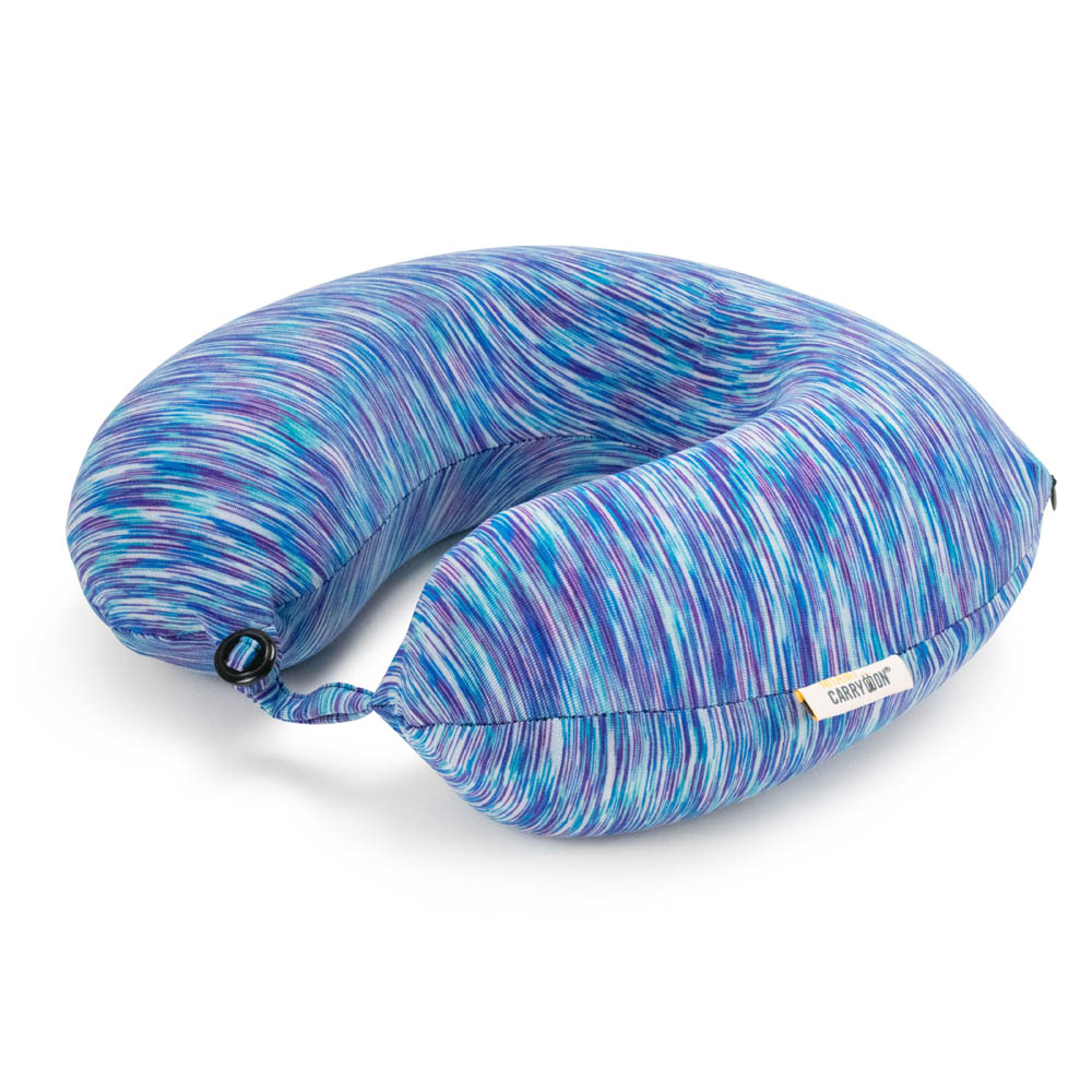 Picture of Miami Carryon TLUPMTLWH  Space Dye Memory Foam Travel Pillow &amp; Neck Pillow  Teal &amp; White