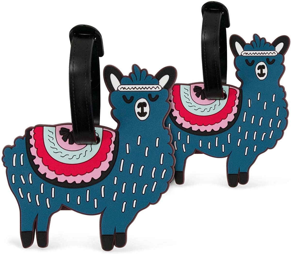 Miami CarryOn  Navy Llama Luggage Tags - Set of 2