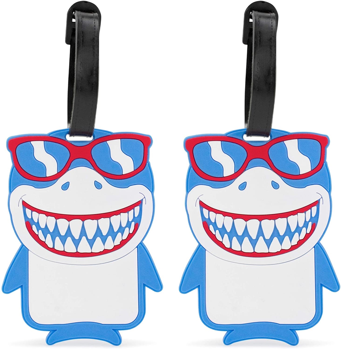 Miami CarryOn  Happy Shark Luggage Tags - Set of 2