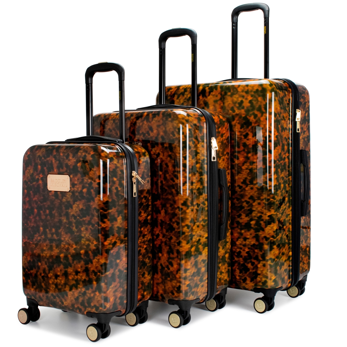 Picture of Badgley Mischka BMLUGSETBRTS  Essence Expanadable Luggage Set  Tortoise - 3 Piece