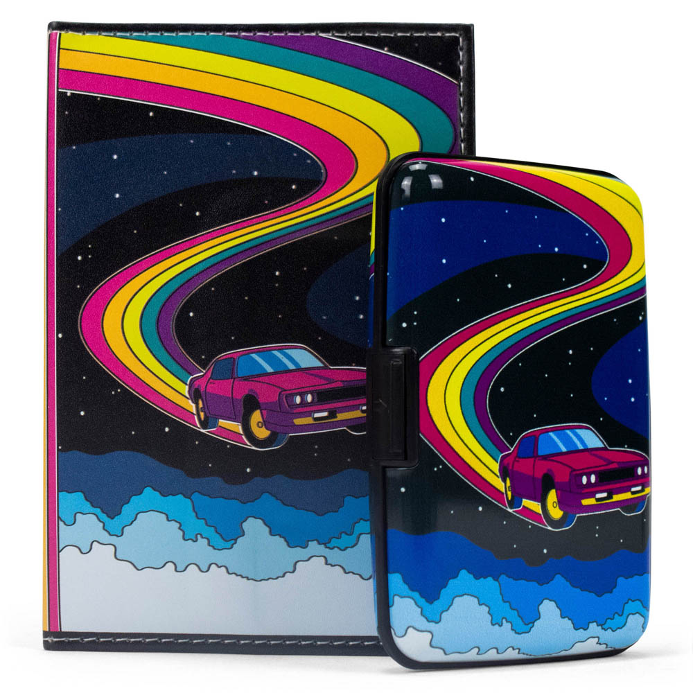 Miami CarryOn RFIDWSNTRIDR RFID Protected Wallet and Passport Cover Set (Night Rider) -  Naftali Inc