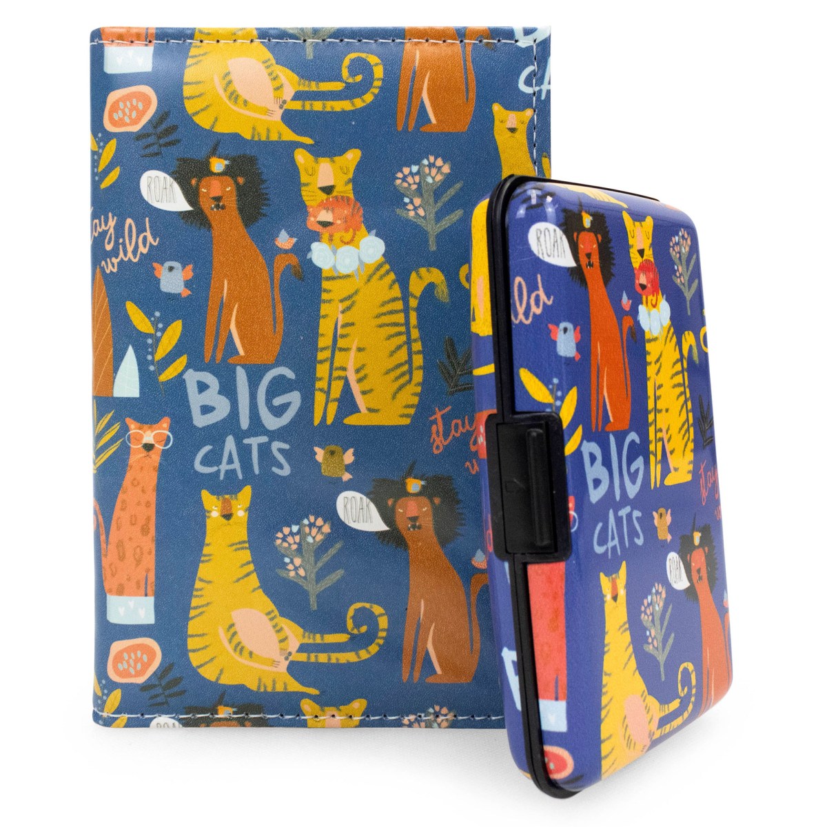 Miami CarryOn RFIDWSBGCT RFID Protected Wallet and Passport Cover Set (Big Cats) -  Naftali Inc