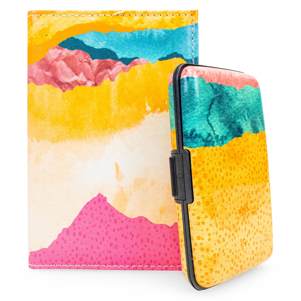 Miami CarryOn RFIDWSRKTR RFID Protected Wallet and Passport Cover Set (Rocky Terrain) -  Naftali Inc