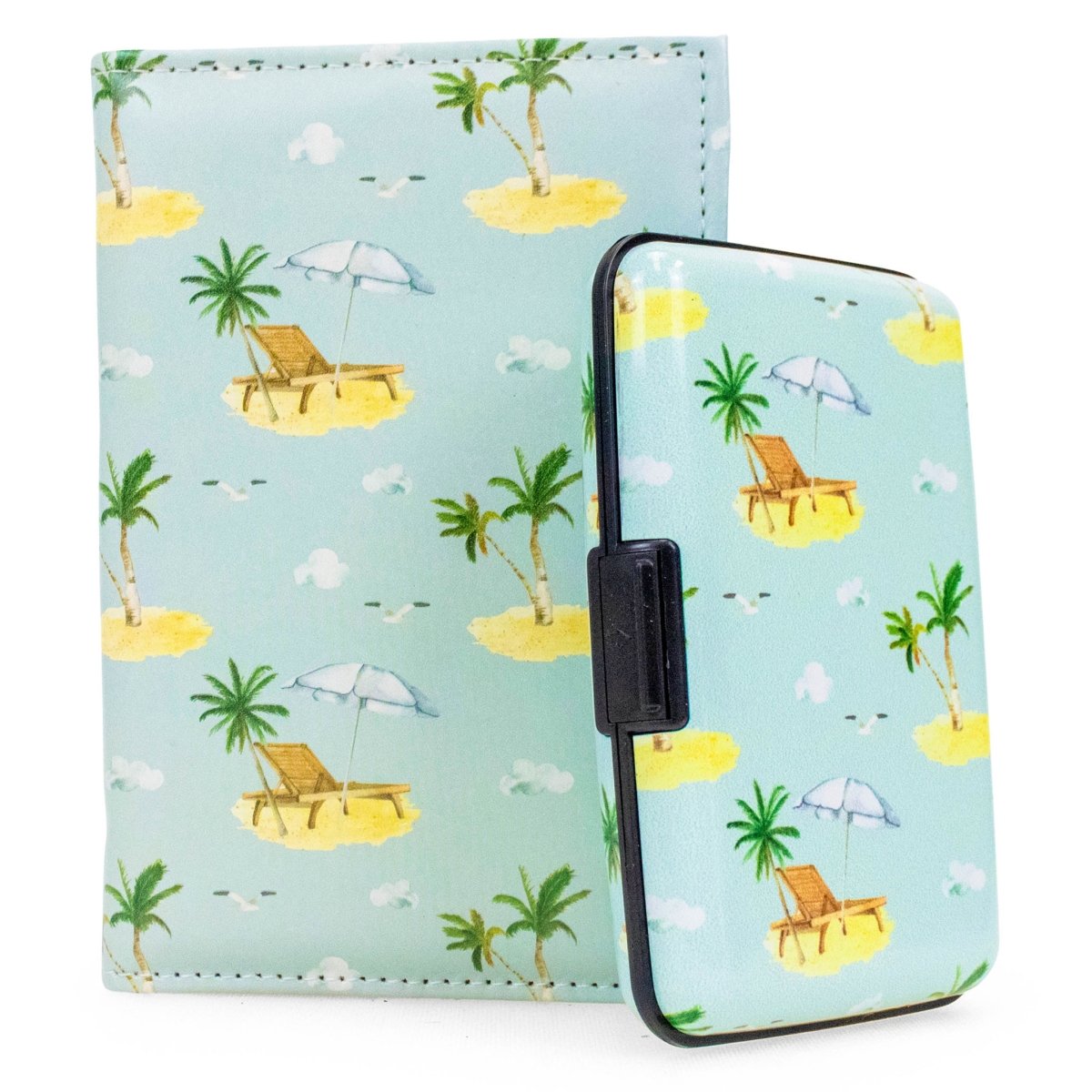 Miami CarryOn RFIDWSBCCH RFID Protected Wallet and Passport Cover Set (Beach Chair  Dont Care) -  Naftali Inc