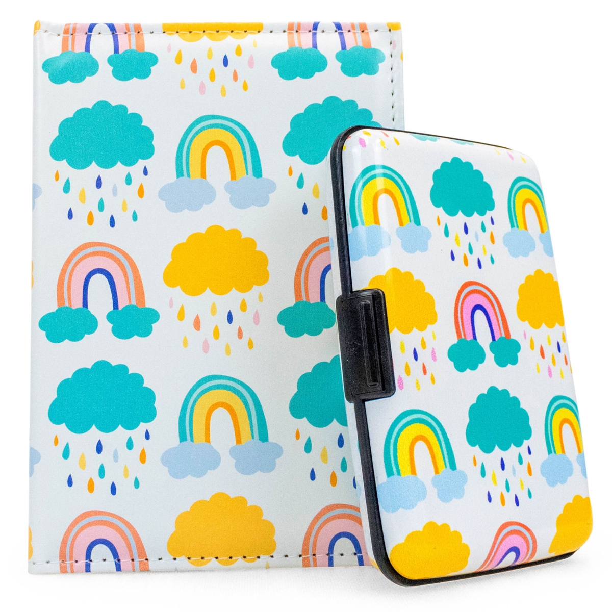 Miami CarryOn RFIDWSNERW RFID Protected Wallet and Passport Cover Set (Neon Rainbows) -  Naftali Inc