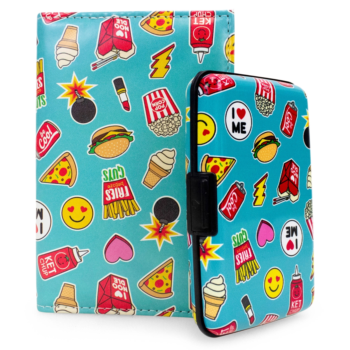 Miami CarryOn RFIDWSFFFV RFID Protected Wallet and Passport Cover Set (Fast Food Fever)