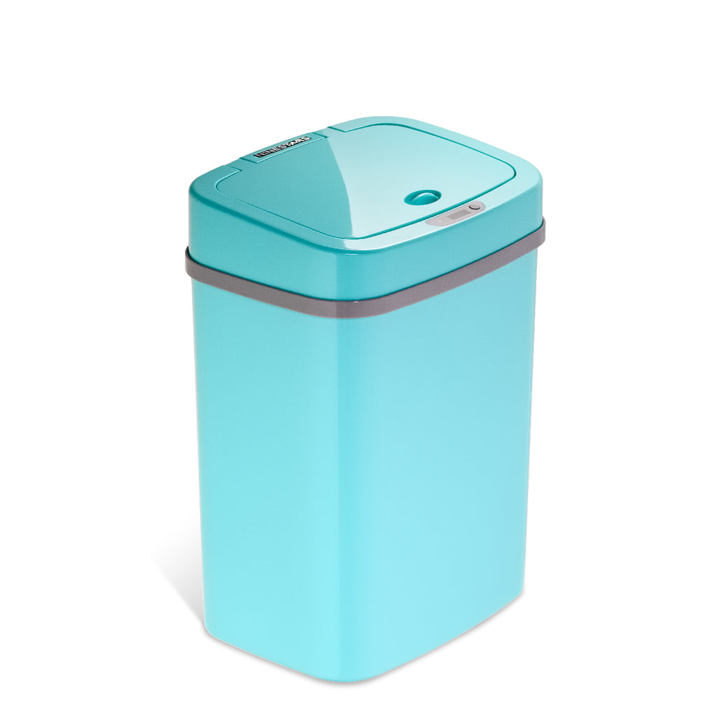 Ninestars  3.2 gal Touchless Motion Sensor Trash Can, Teal Blue
