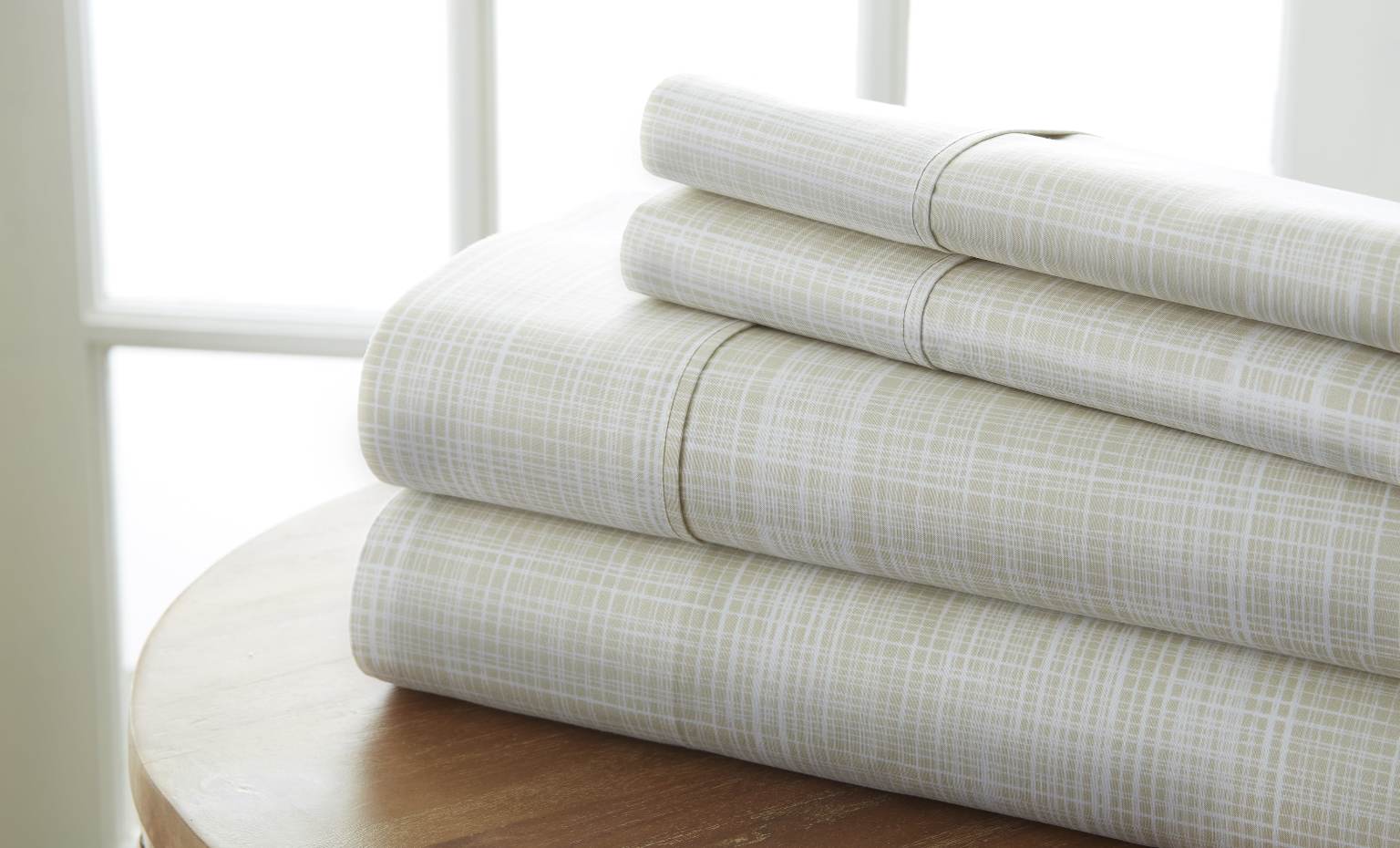 Premium Ultra Soft Thatch Pattern Bed Sheet Set - Forest - Full - 4 Piece