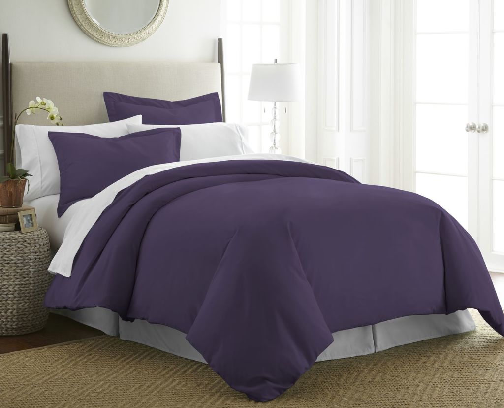 DDI 1946377 Queen-Full / Queen-Full Premium Ultra Soft 3 Piece Duvet Cover Set - Purple Case of 12