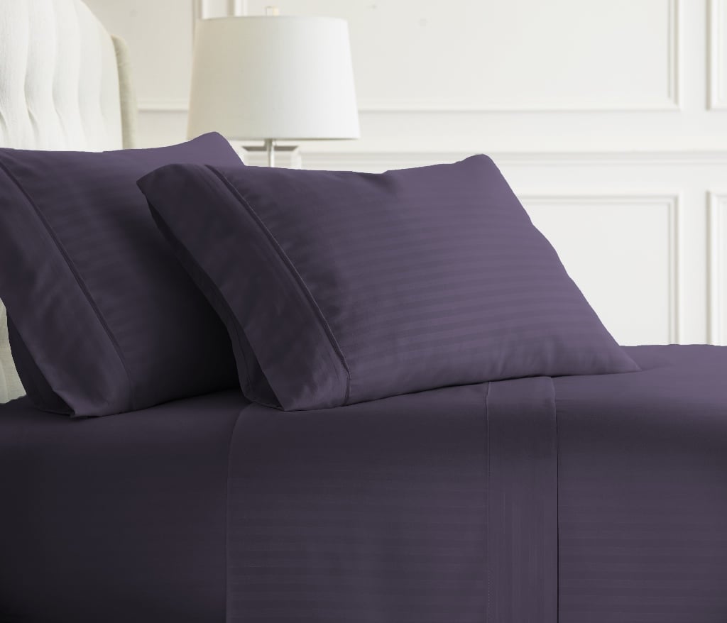 DDI 1941582 Twin Premium Embossed Stripe 3 Piece Sheet Set - Purple Case of 12