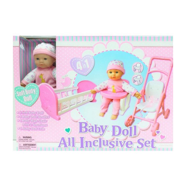 Picture of Kid Concepts KK13026M 13 in. 4-in-1 Soft Body Doll Set