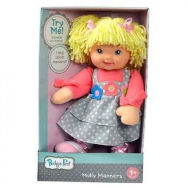 Picture of Goldberger Doll 31390MX Babys First Molly Manners Blonde Interactive Doll