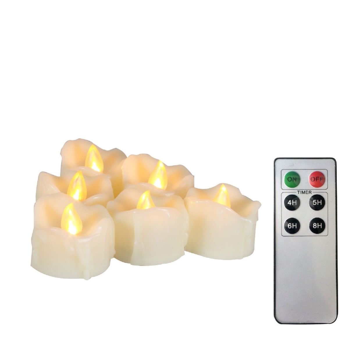 87133-06 Flameless Candles with Remote & Timer Unscented Outdoor Flickering LED Lights