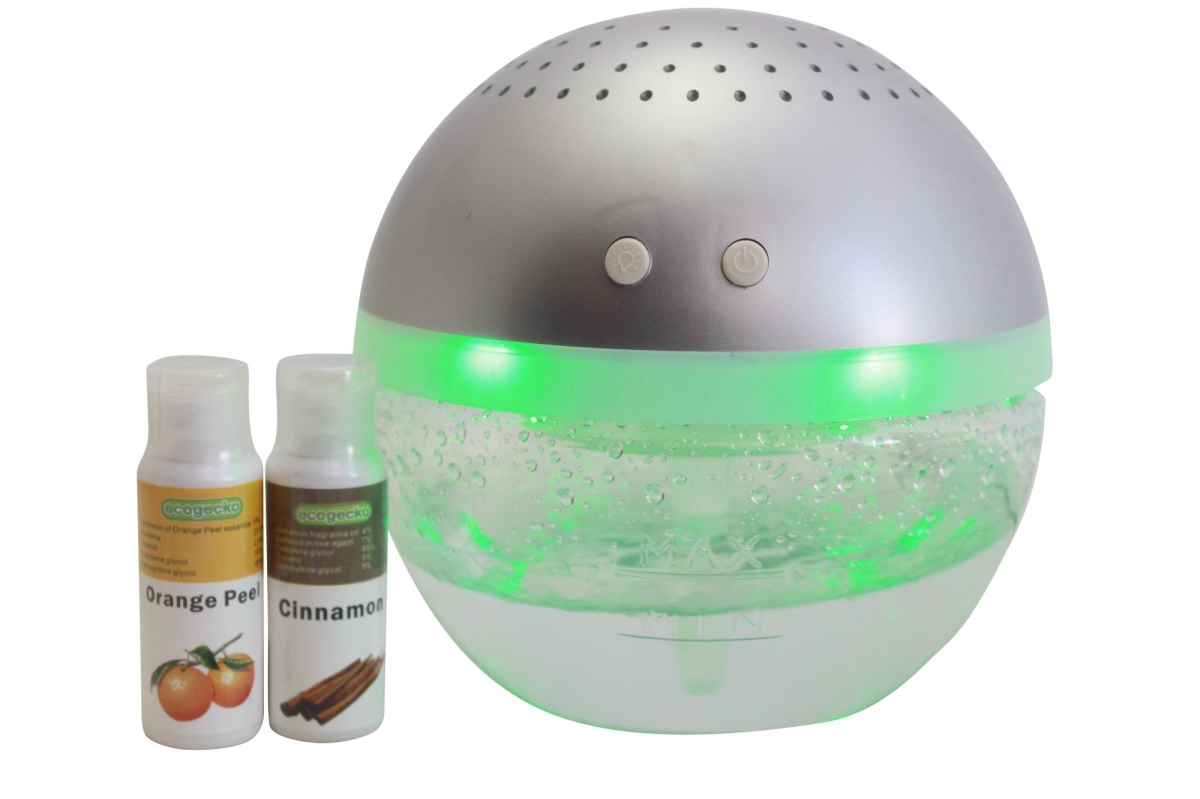 75002-2PK-75692-Silver 30 ml Magic Ball Aromatherapy Essential Oil Diffuser, Orange Peel & Cinnamon Oils, Silver - Pack of 2