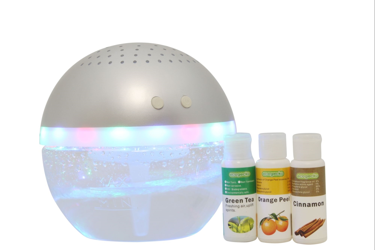75002-3PK-75692-Silver 30 ml Magic Ball Aromatherapy Essential Oil Diffuser, Orange Peel & Cinnamon Oils, Silver - Pack of 3