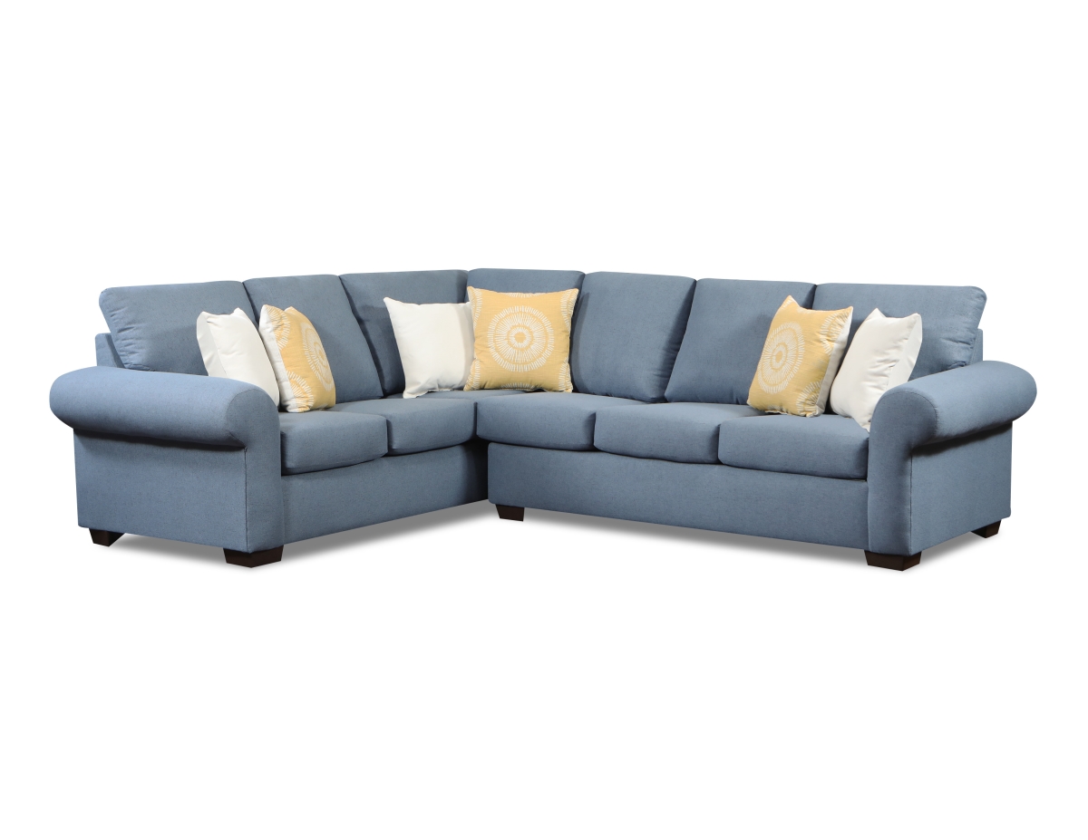 NL727-BLUE-12-STRA-SEC Natasha Corner Sectional, Blue