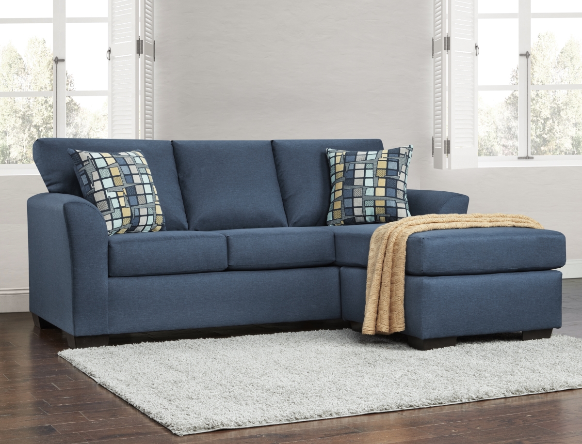 Elijah Sofa Sectional with Reversible Chaise, Blue