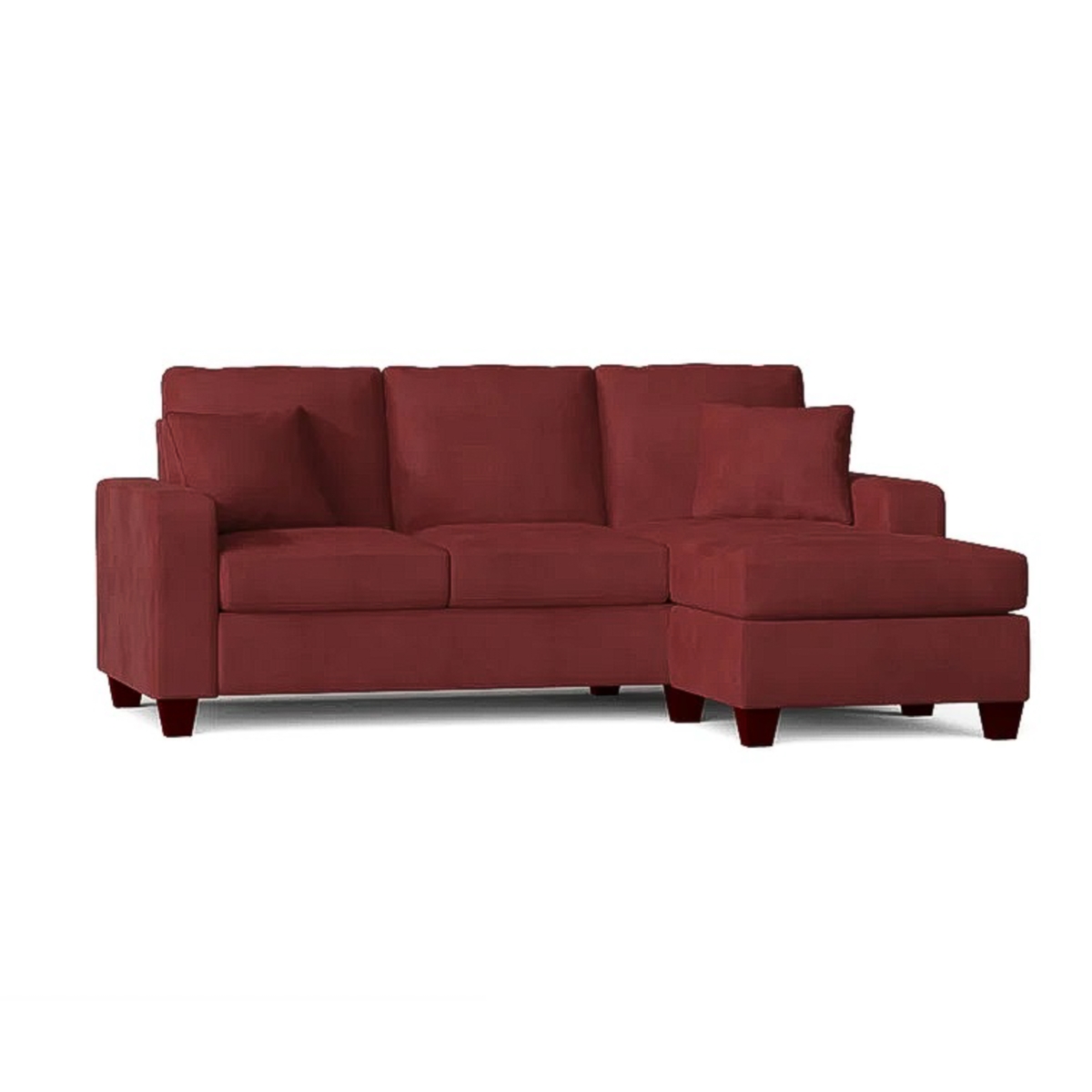NL731-GARN-CHOF-BOX Josie Reversible Chaise Sofa Sectional, Red