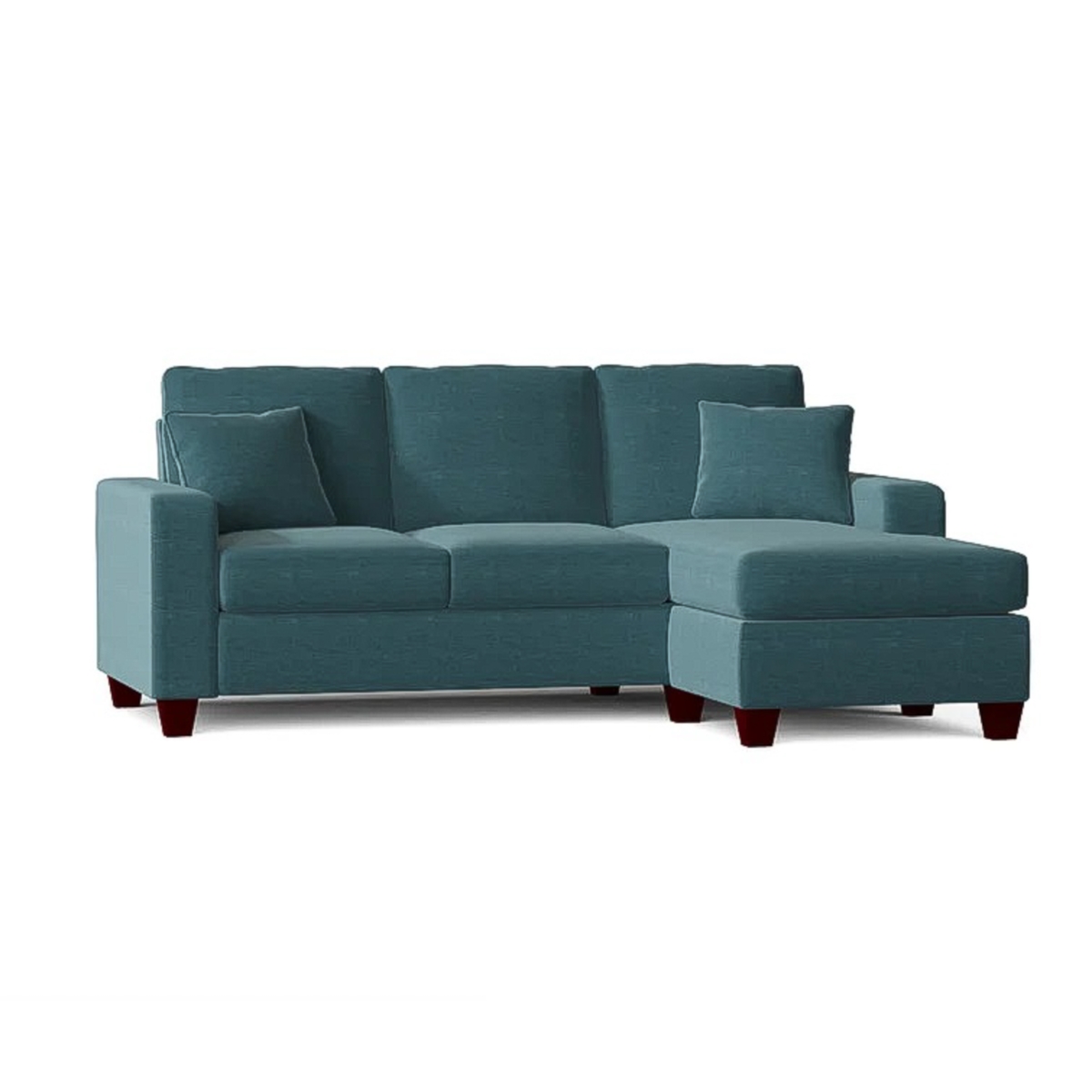 NL731-SURF-CHOF-BOX Josie Reversible Chaise Sofa Sectional, Aqua