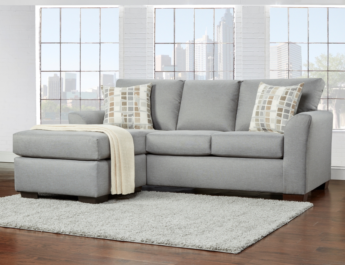 Lucas Sofa Sectional with Reversible Chaise, Gray
